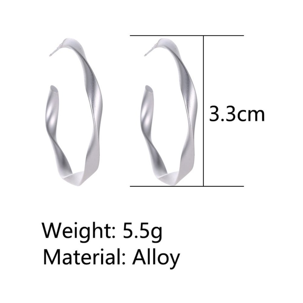 💕Last oneWavy Twisted Hoop Earrings - Picture 4 of 4